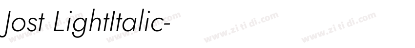 Jost LightItalic字体转换